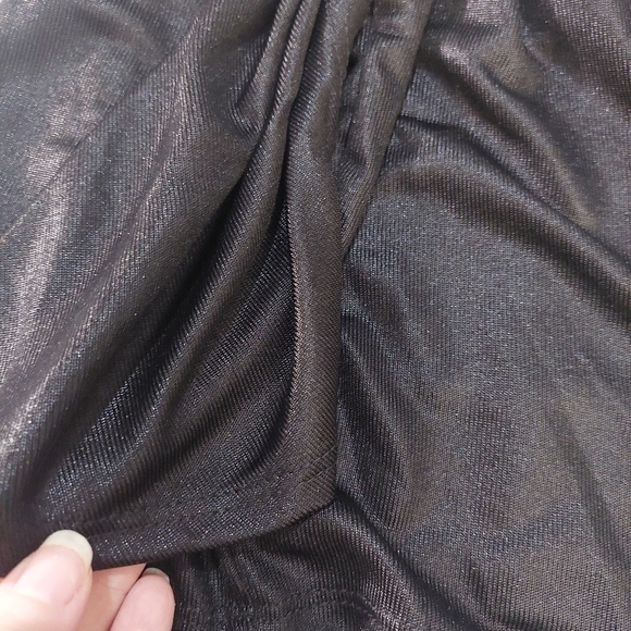 Libian Wrap front black shimmery top 3XL - Picture 2 of 6
